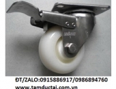 BÁNH XE PA 125*32 CÀNG INOX 304 XOAY KHÓA